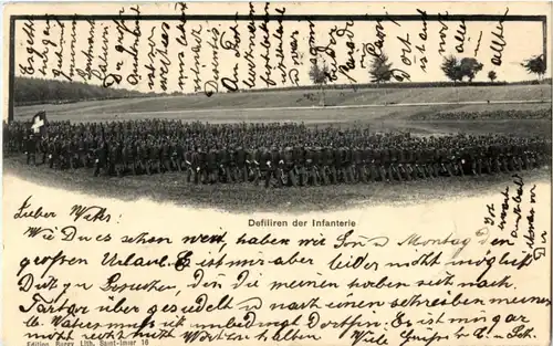 Schweizer Armee - Defiliren der Infanterie -197222