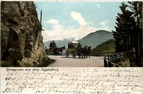 Reisegruss aus dem Toggenburg - Postkutsche -198412