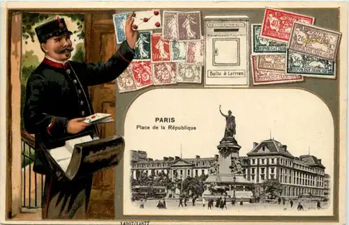 Paris - Litho - Timbres -198196