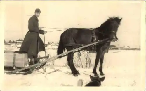 soldat auf Schlitten - Kutsche -189492