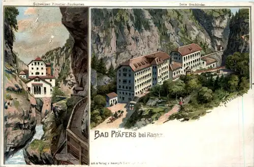 Bad Pfäfers - Litho -198610