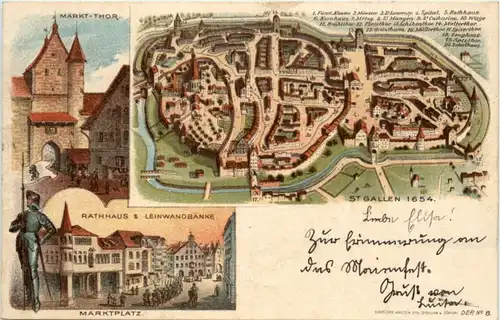 Gruss aus St. Gallen - Litho -199396