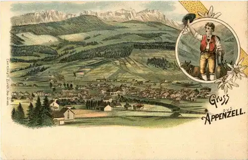 Gruss aus Appenzell - Litho -189104