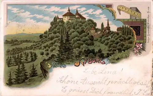Gruss von der Kyburg - Litho -190192