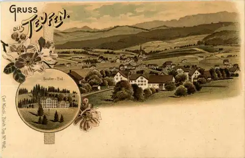 Gruss aus Teufen - Litho -197972