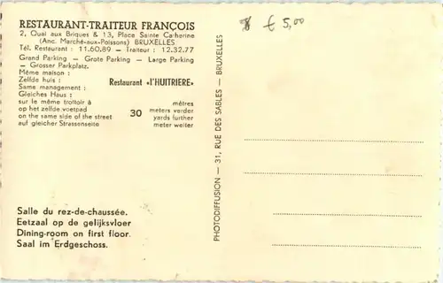 Bruxelles - Restaurant Francois - Place Catherine -191038