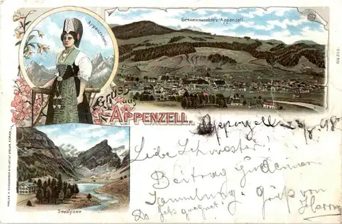 Gruss aus Appenzell - Litho -189106