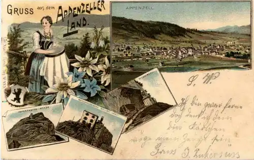 Gruss aus Appenzell - Litho -189108