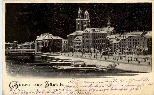 Gruss aus Zürich - Winter -189946