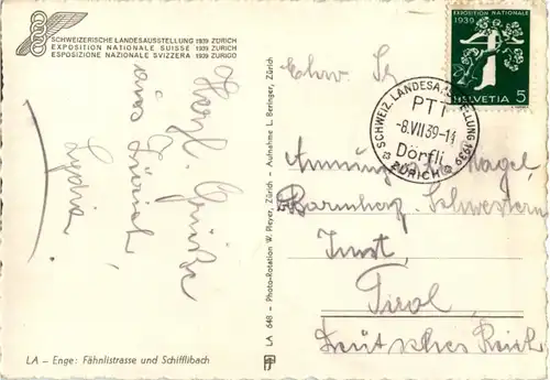 Zürich - Landesaussellung 1939 -189908