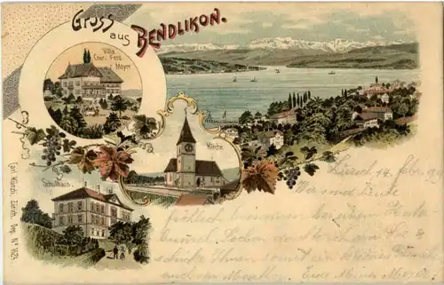 Gruss aus Bendlikon - Litho -190010
