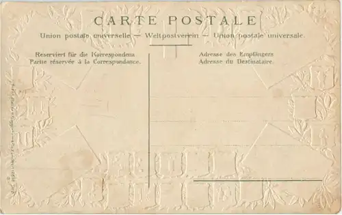 Schweiz - Litho - Prägekarte -192546