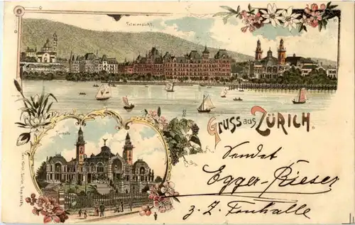 Gruss aus Zürich - Litho -193060