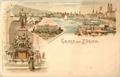 Gruss aus Zürich - Litho -192908