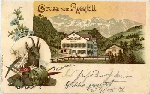 Gruss vom Rossfall - Litho -164738