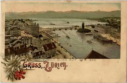 Gruss aus Zürich - Litho -193074