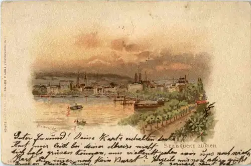 Zürich - Litho Künstler Bernetty -193126