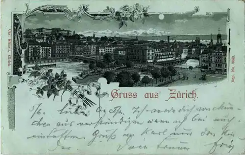 Gruss aus Zürich - Litho 1898 -192792