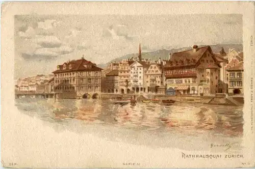 Zürich - Litho Künstler Bernetty -193128