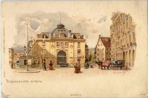Zürich - Litho Künstler Bernetty -193130