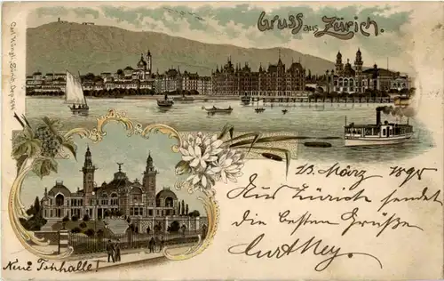 Gruss aus Zürich - Litho 1898 -193156