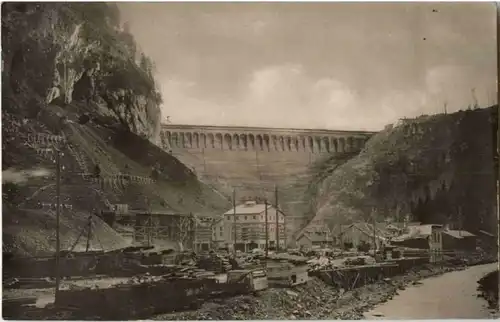 Wäggital - Bau der Staumauer -N7509