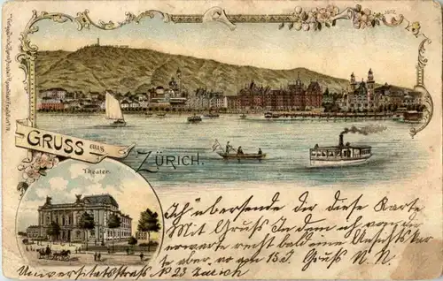 Gruss aus Zürich - Litho -193158