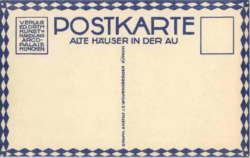 Zürich - Alte Häuser in der Au - sign. E Schlatter -192964