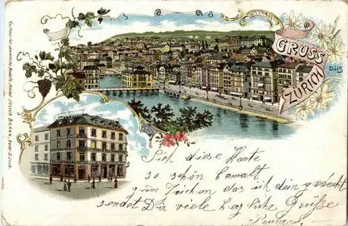 Gruss aus Zürich - Litho -193070