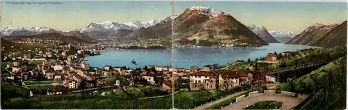 Un saluto dal Lago die Lugano - Klappkarte -167348