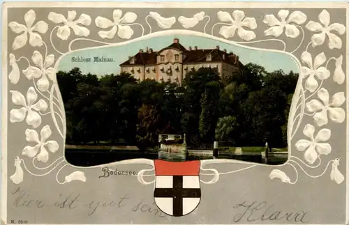 Schloss Bainau - Prägekarte -103938