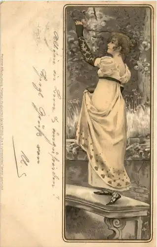 Frau - Künstlerkarte - Litho -15066