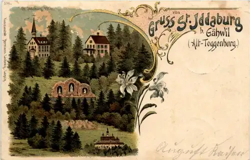 St. Iddaburg bei Gähwil - Litho -201024