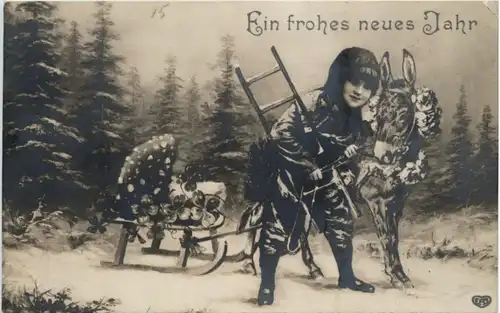 Neujahr - Schorsteinfeger Esel -103582