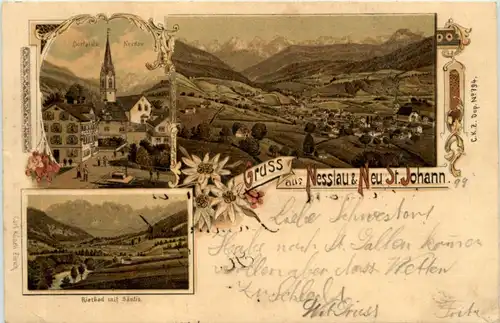Gruss aus Nesslau & Neu St. Johann - Litho -200734
