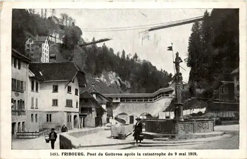 Fribourg - Pont du Gotteron apres la catastrophe 1919 -201944