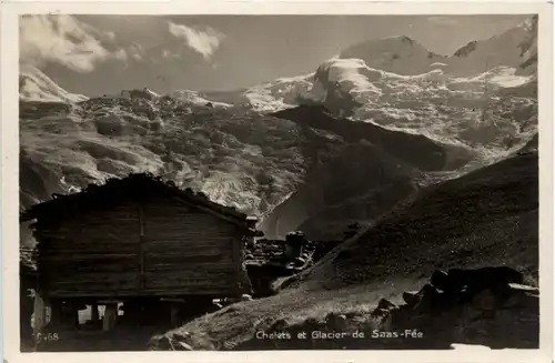 Chalets et Glacier de Saas Fee -201972