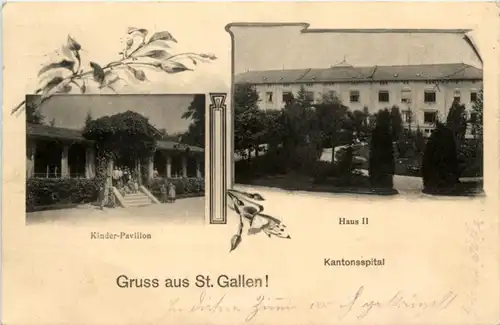 Gruss aus St. Gallen - Kantons Spital -201594