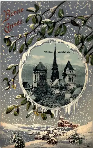 Geneve - Cathedrale - Bonne Annee -172530
