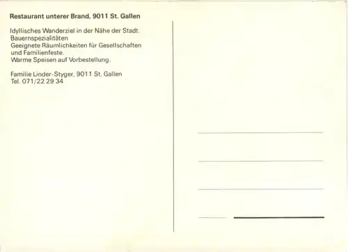 St. Gallen - Restaurant unterer Brand -201220