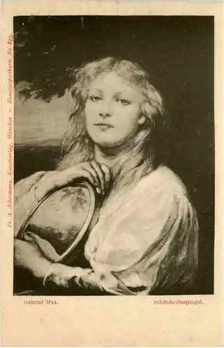 Gabriel Max - Schönheitsspiegel - Ackermann Kunstverlag -203434