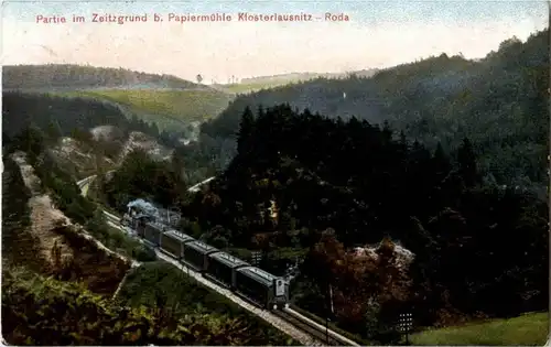 Zeitzgrund bei Papiermühle Klosterlausnitz Roda - Eisenbahn -88826