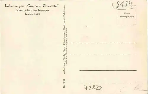 Schwärzenbach am Tegernsee - Taubenbergers Gaststätte -89188