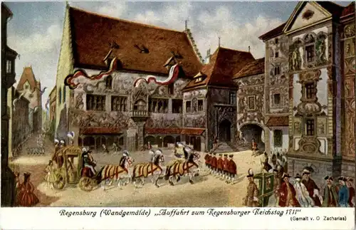 Regensburg - Auffahrt zum Regensburger Reichstag 1711 -89622