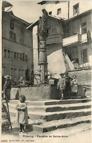Fribourg - fontaine de Sainte Anne -202176