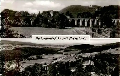 Autobahnbrücke mit Arensburg -88936