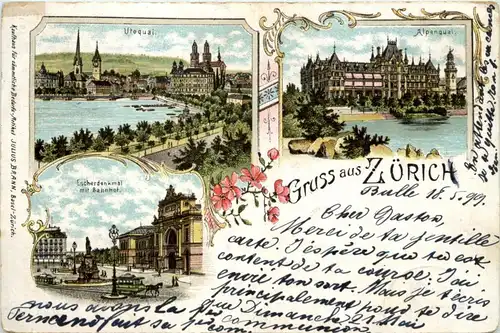 Gruss aus Zürich - Litho -204372