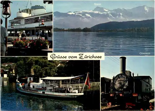 Grüsse vom Zürichsee - Schiff Eisenbahn -204052