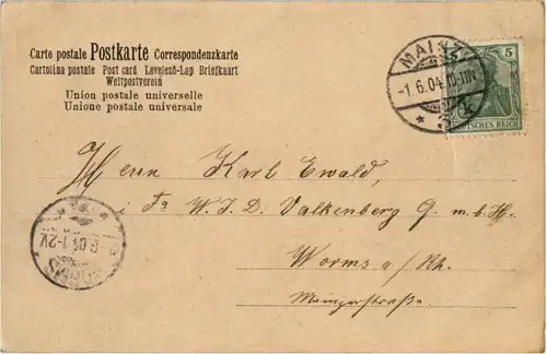 Mainz - Gruss vom Rhein - Dampfer -88868