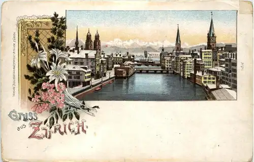 Gruss aus Zürich - Litho -204460